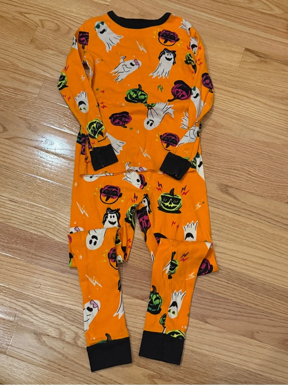 Kids Halloween Bundle - 4 Long Sleeve T-Shirts, 1 Pair Pajamas, & 1 Hat
